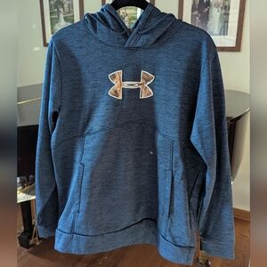 Under Armour Blue Hoodie With Camouflage Details